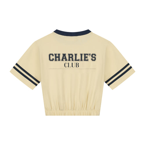 Charlie Petite | Lianne T-Shirt | Cream/Navy