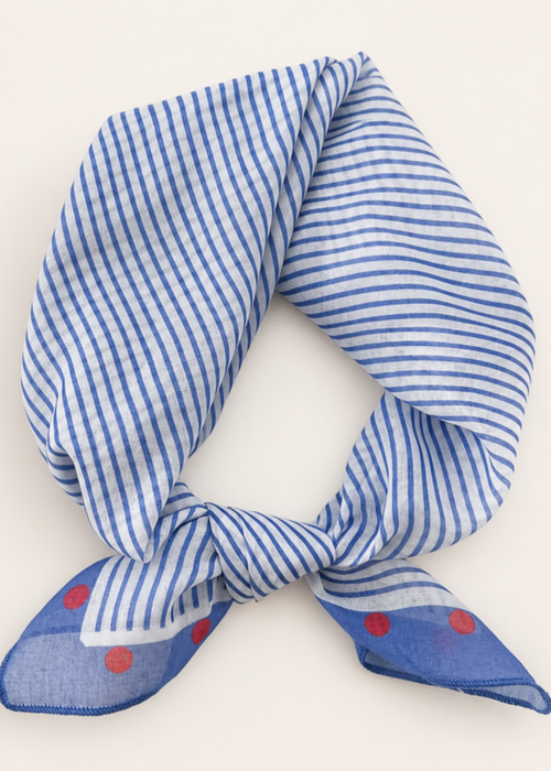 Charlie Petite | Lisa Scarf | Blue Stripes