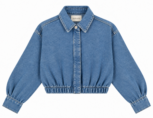 Charlie Petite | Odile Blouse | Pale Blue