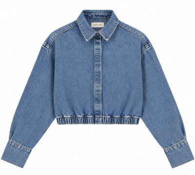 Charlie Petite | Odile Blouse | Pale Blue