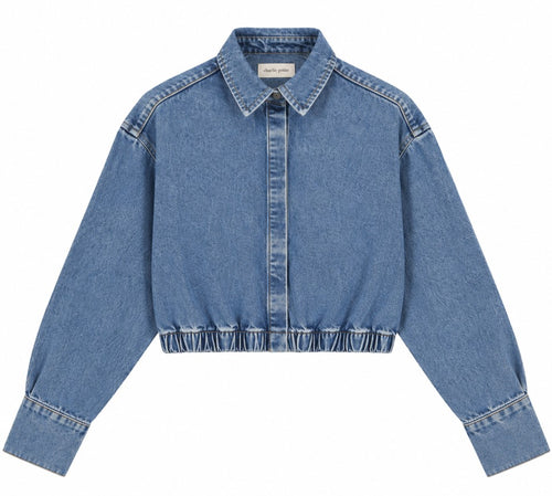 Charlie Petite | Odile Blouse | Pale Blue