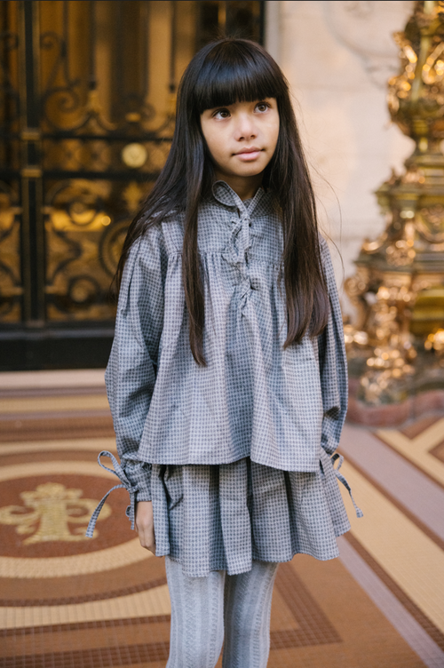 Charlie Petite | Jean Skirt | Grey