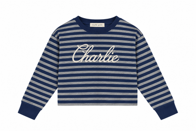 Charlie Petite | Su Longsleeve | Stripes Grey/Navy