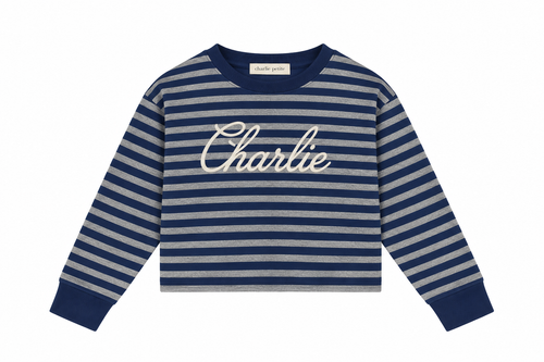 Charlie Petite | Su Longsleeve | Stripes Grey/Navy