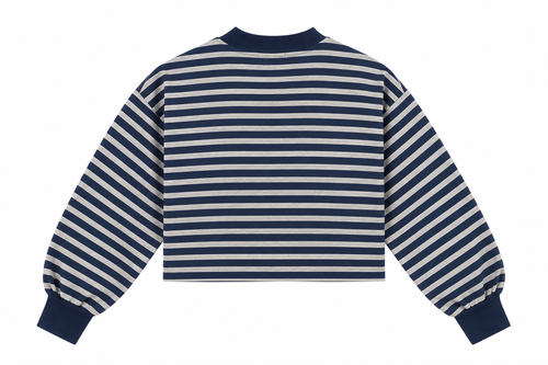 Charlie Petite | Su Longsleeve | Stripes Grey/Navy