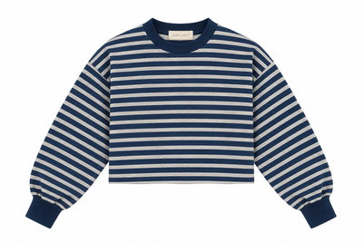 Charlie Petite | Su Longsleeve | Stripes Grey/Navy