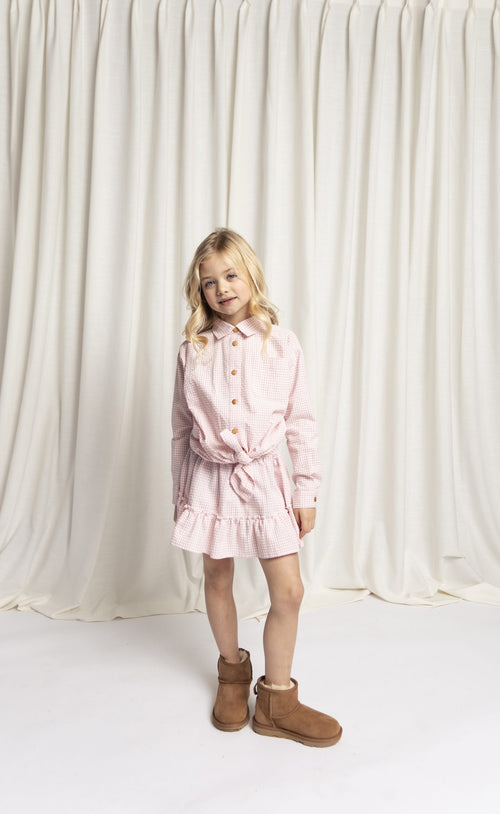 CHARLIE PETITE | BLOUSE CHARLINE PINK CHECK